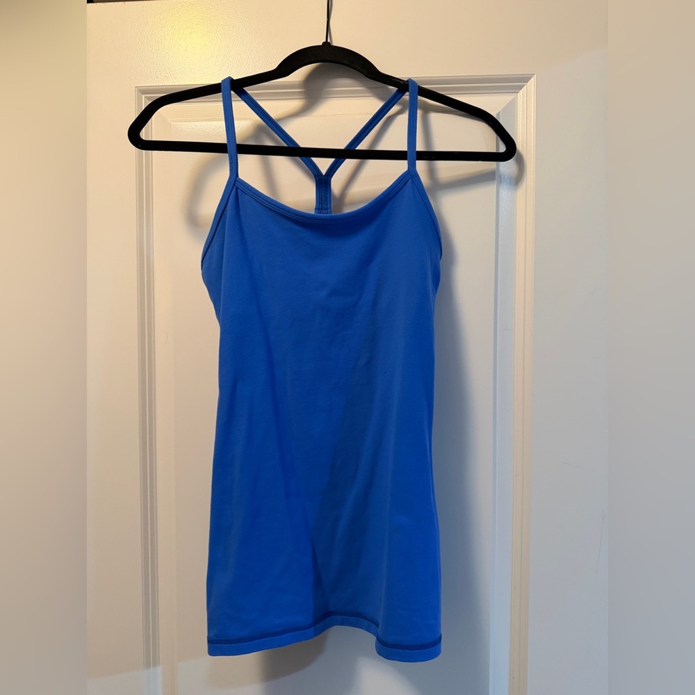 Lululemon Power Y Tank Top in Pipe Dream Blue, size 4
